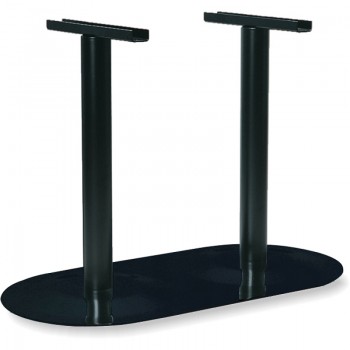 Postolje za stol s pločom Rondal D, s 2 noge - crno premazano