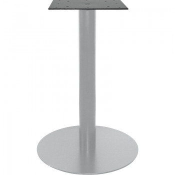 Postolje za stol Helios R - čelik srebrno obložen
