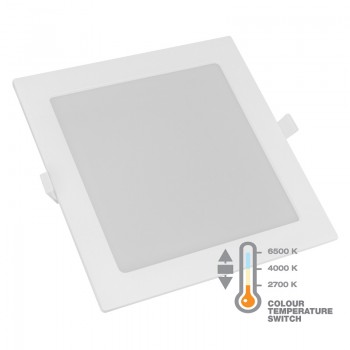 Commel LED panel 6W, kvadratni ugradbeni, CCT sklopka, 120 mm 337-404