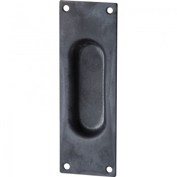 Ukopna ručkica za klizna vrata 40 x 120 mm, ravna, crni čelik