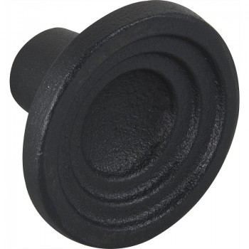 Gumb za namještaj Fleur, ø 46 mm, dubina 30 mm, lijevano željezo crno