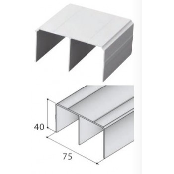 SALU S55/S60N/S65 gornja vodilica S05, 6000 mm, aluminij srebrni mat