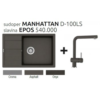 .Schock SET sudoper MANHATTAN D-100LS i slavina EPOS 540.000