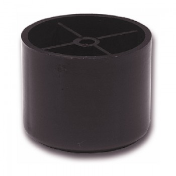 Podložak za namještaj - fiksni, ø 50 mm, visina 50 mm, crna plastika